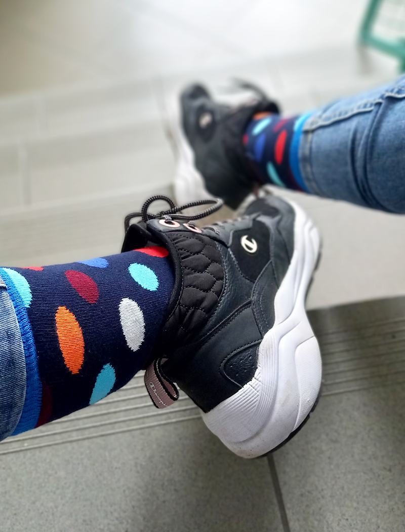 Dotty Orange Šarene Čarape