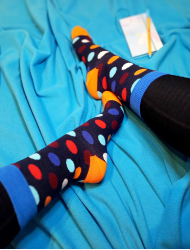 Dotty Orange Šarene Čarape