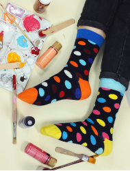Dotty Orange Šarene Čarape