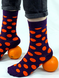 Dotty Purple Šarene Čarape