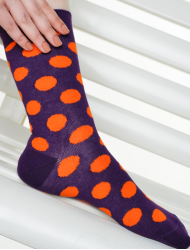 Dotty Purple Šarene Čarape