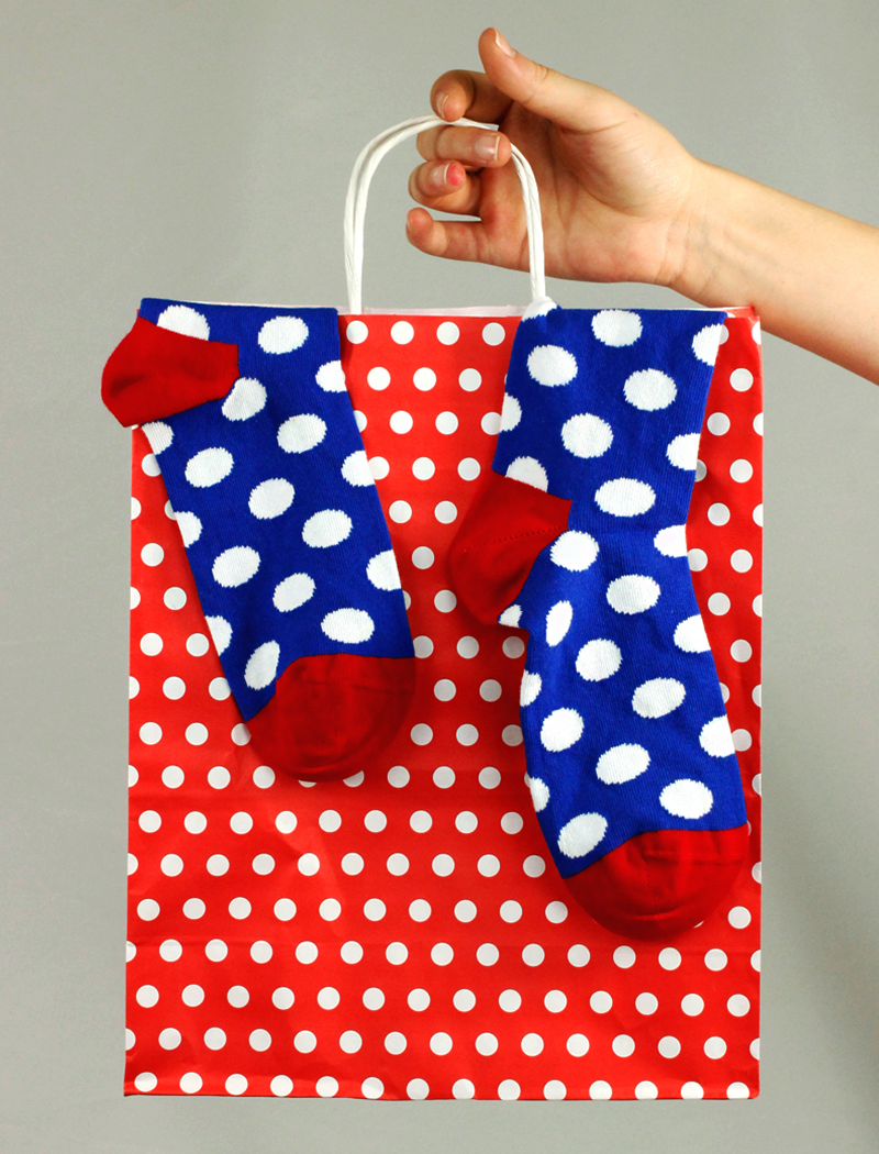 Dotty Red Šarene Čarape