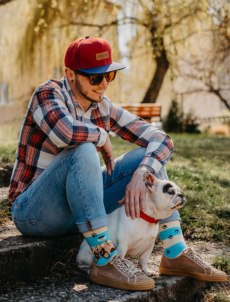 Dog Stripes Šarene Čarape