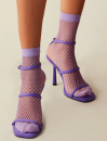 Fashion Lilac Fishnet Ženske Sokne