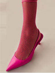 Fashion Purple Fishnet Women Socket